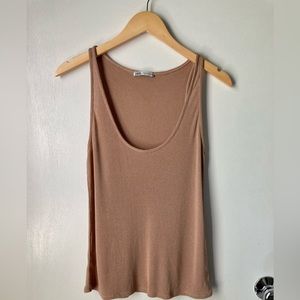 ZARA Ribbed oversized scoop neck tank